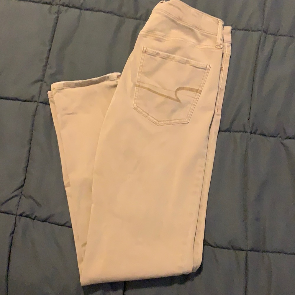 AE TomGirl Cut Khaki Pants/Denim, Sz 2 Long